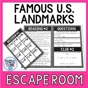 U.S. Landmarks Escape Room Activity