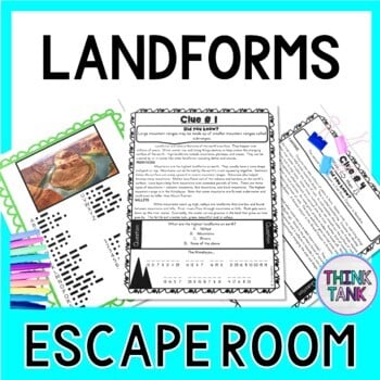 Landforms ESCAPE ROOM - Earth Science