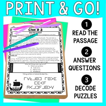 Vikings ESCAPE ROOM - Reading and Puzzles - Image 3