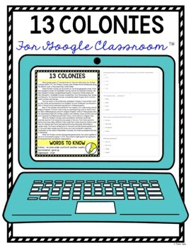 13 Colonies DIGITAL Reading Passages and Questions for Google Classroom™ - Image 2
