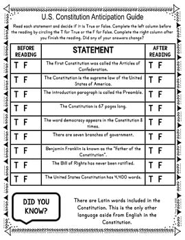 U.S. Constitution Color by Number, Reading Passage and Text Marking - Image 3