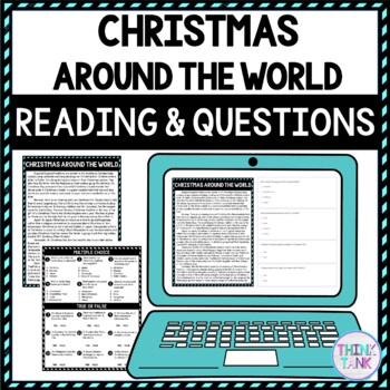Christmas Around the World DIGITAL Reading Passage & Questions - Self Grading