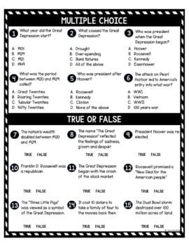Great Depression DIGITAL Reading Passage and Questions - Self Grading - Image 3