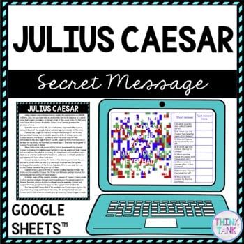 Julius Caesar Secret Message Activity for Google Sheets™ | Distance Learning