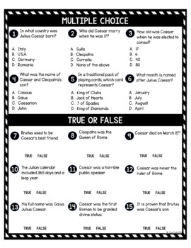 Julius Caesar DIGITAL Reading Passage and Questions - Self Grading - Image 3
