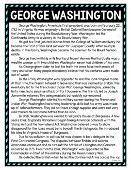 George Washington DIGITAL Reading Passage and Questions - Self Grading - Image 2