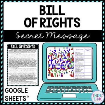 Bill of Rights Secret Message Activity for Google Sheets™