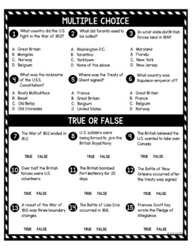 War of 1812 DIGITAL Reading Passage and Questions - Self Grading - Image 3