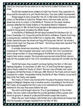 War of 1812 DIGITAL Reading Passage and Questions - Self Grading - Image 4