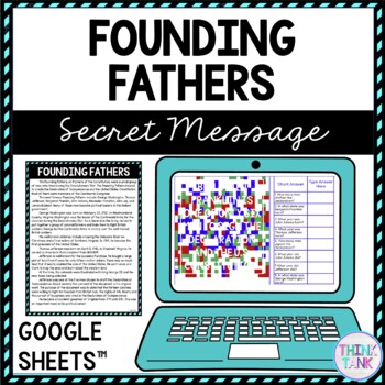 Founding Fathers Secret Message Activity for Google Sheets