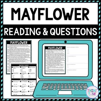 Mayflower DIGITAL Reading Passage and Questions - Self Grading