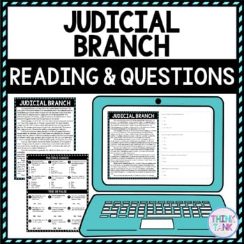 Judicial Branch DIGITAL Reading Passage and Questions - Self Grading