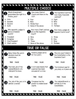 Judicial Branch DIGITAL Reading Passage and Questions - Self Grading - Image 3