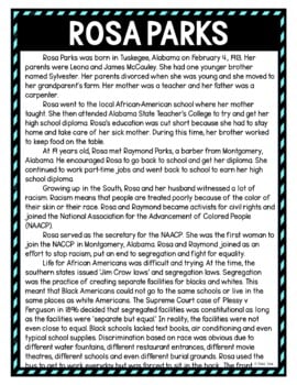 Rosa Parks DIGITAL Reading Passage and Questions - Self Grading - Image 2
