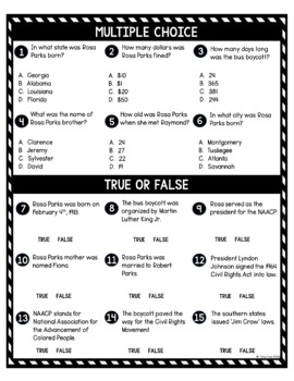 Rosa Parks DIGITAL Reading Passage and Questions - Self Grading - Image 3