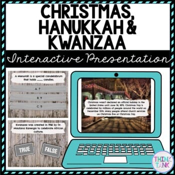 Christmas, Hanukkah & Kwanzaa Interactive Google Slides™ Presentation