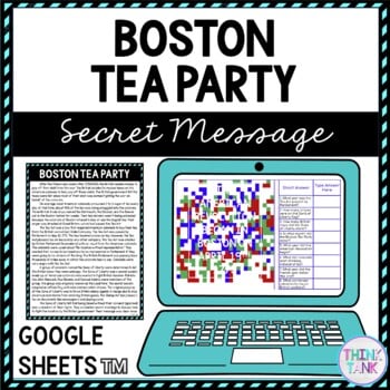 Boston Tea Party Secret Message Activity for Google Sheets™ I Distance Learning