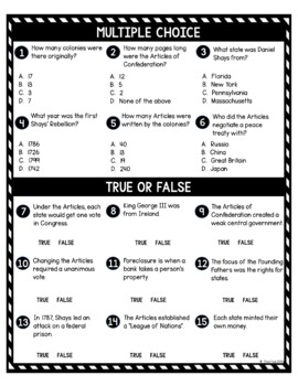 Articles of Confederation DIGITAL Reading Passage and Questions - Self Grading - Image 3