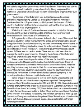 Articles of Confederation DIGITAL Reading Passage and Questions - Self Grading - Image 4