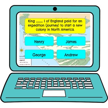 Jamestown Review Game Board | Digital | Google Slides | Pocahontas - Image 4