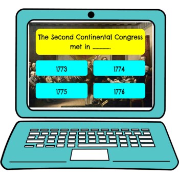 Declaration of Independence Review Game Board | Digital | Google Slides - Image 2