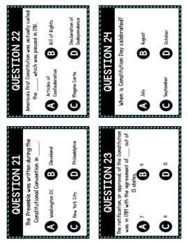 U.S. Constitution Task Cards Review Game | Civics and Government - Image 4
