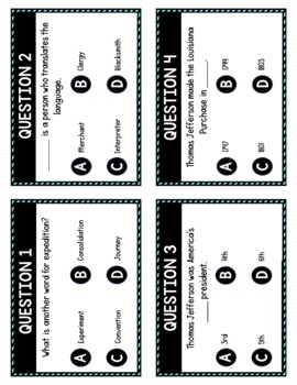 Lewis and Clark Task Cards Review Game | Louisiana Purchase - Image 4