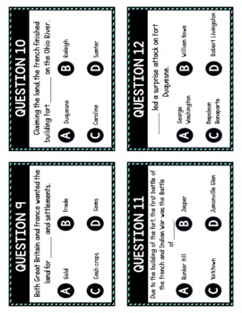French and Indian War Task Cards Review Game - Image 2