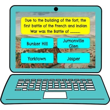 French and Indian War Review Game Board | Digital | Google Slides - Image 2