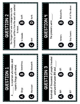 Oregon Trail Task Cards Review Game | Westward Expansion - Image 3