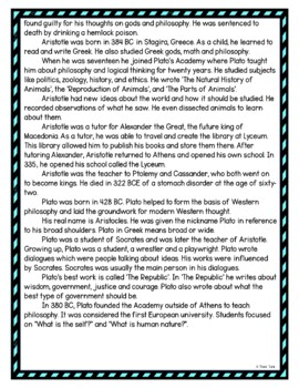Greek Philosophers DIGITAL Reading Passage and Questions - Self Grading - Image 4