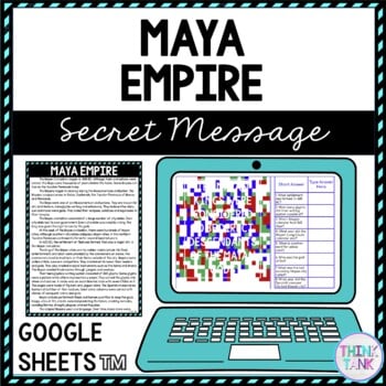 Maya Empire Secret Message Activity for Google Sheets™ I Distance Learning