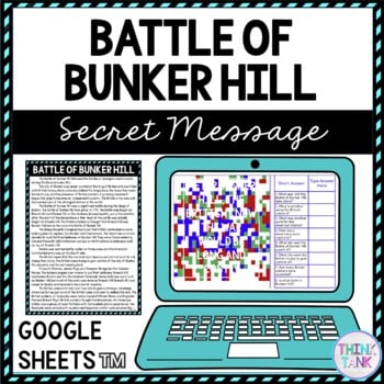 Battle of Bunker Hill Secret Message Activity for Google Sheets™