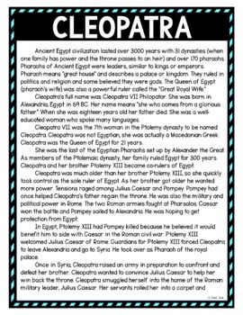 Cleopatra DIGITAL Reading Passage and Questions - Self Grading - Image 2