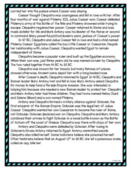 Cleopatra DIGITAL Reading Passage and Questions - Self Grading - Image 3