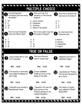 Cleopatra DIGITAL Reading Passage and Questions - Self Grading - Image 4