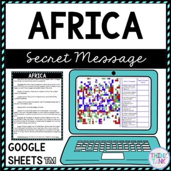Africa Secret Message Activity for Google Sheets™ | Distance Learning