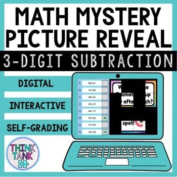 3 Digit Subtraction WITH Regrouping Math Mystery Picture Reveal | Vol 1 | Joke
