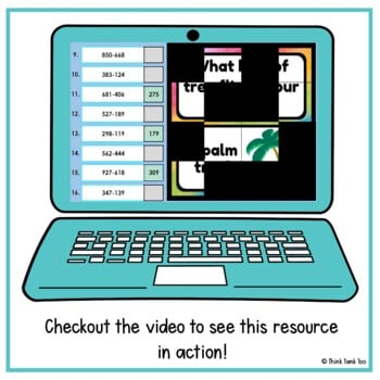 3-Digit Subtraction WITH Regrouping | Math Mystery Picture Reveal | Joke | SET 2 - Image 4