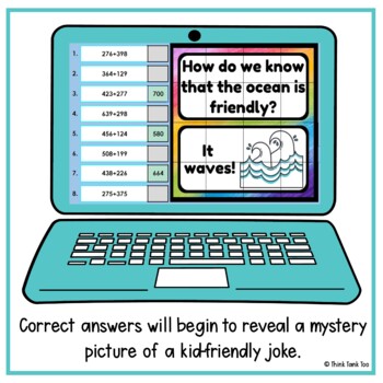3 Digit Addition and Subtraction WITH Regrouping | Math Mystery Picture Reveal - Image 3