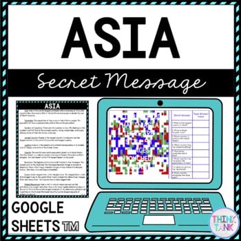 Asia Secret Message Activity for Google Sheets™ | Distance Learning