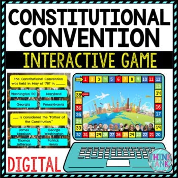 Constitutional Convention Review Game Board | Digital | Google Slides
