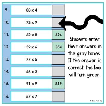 Multiplication - 2 digit x 1 digit - Math Mystery Picture Reveal - Joke - Set 2 - Image 2