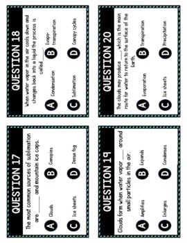 Water Cycle Task Cards Review Game Activity | Earth Science - Image 4