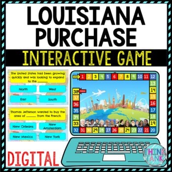 Louisiana Purchase Review Game Board | Digital | Google Slides | Lewis & Clark