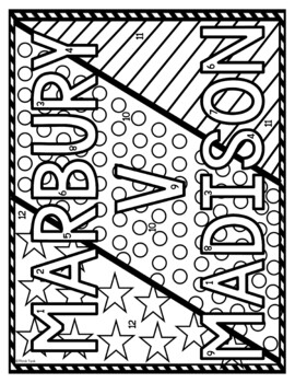 Marbury V. Madison Color by Number, Reading Passage and Text Marking - Image 2