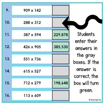 Multiplication - 3 digit x 3 digit - Math Mystery Picture Reveal - Joke - Image 2
