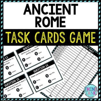 Ancient Rome Task Cards Review Game Activity | Ancient History