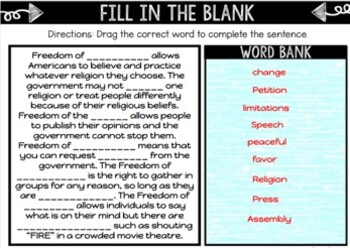 Bill of Rights DIGITAL Interactive Notebook | Choice Board | U.S. Constitution - Image 2