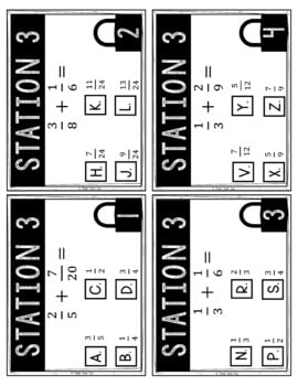 Adding Fractions Escape Room | Unlike Denominators | Fraction Addition - Image 2